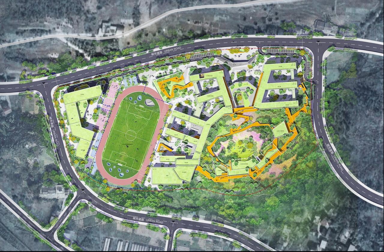 BIM建筑|三峡巴蜀中学：建筑与大地的和谐协奏 / 西筑设计作品