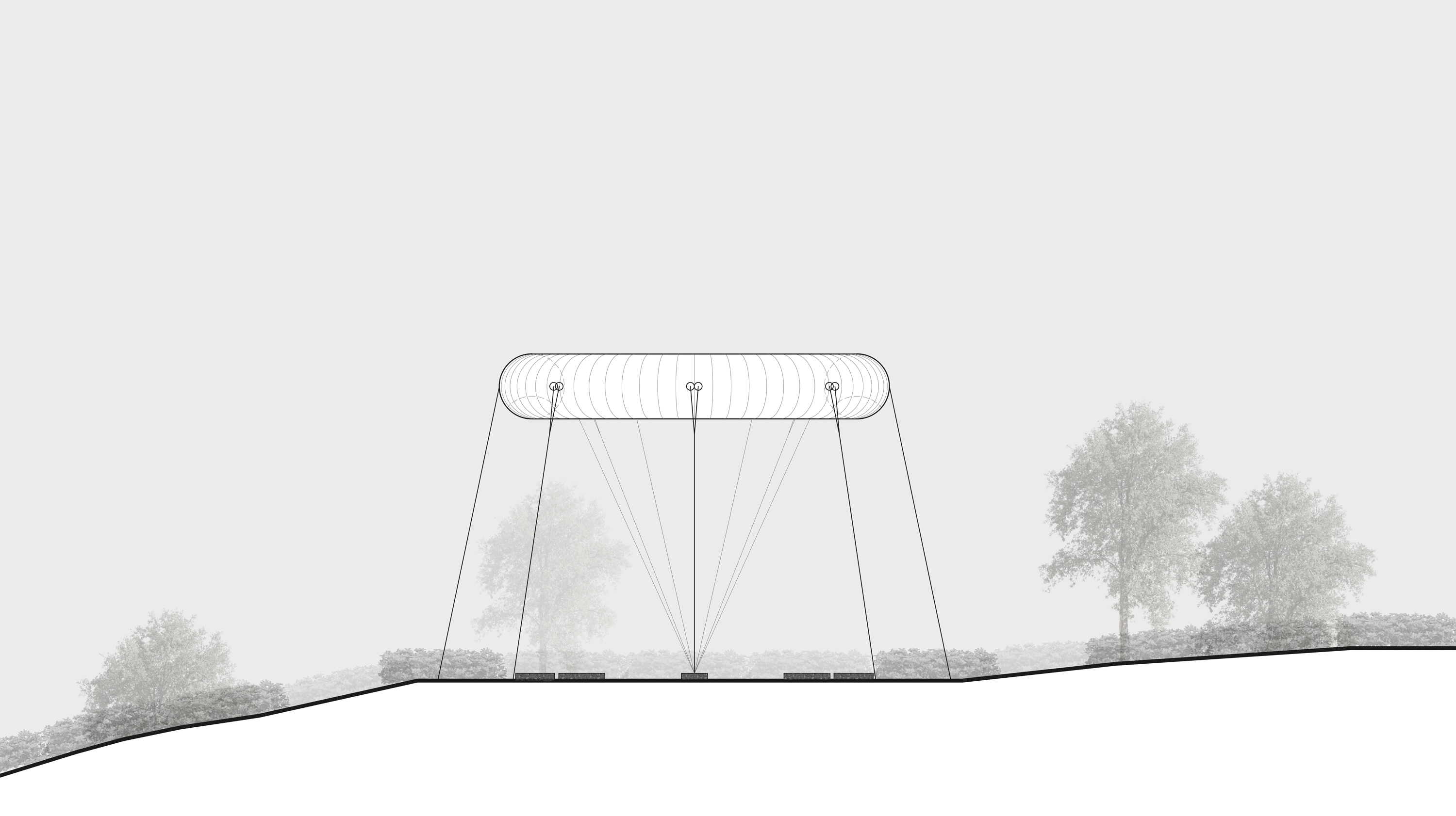 BIM建筑|上天入地：下岩贝穿云编木隧&腾云气象环 / 朱培栋-line+建筑事务所