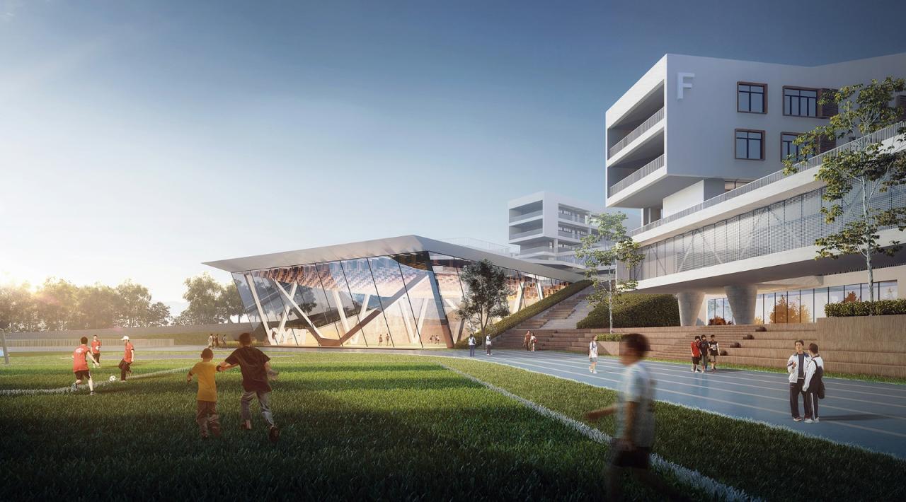 BIM建筑|三峡巴蜀中学：建筑与大地的和谐协奏 / 西筑设计作品