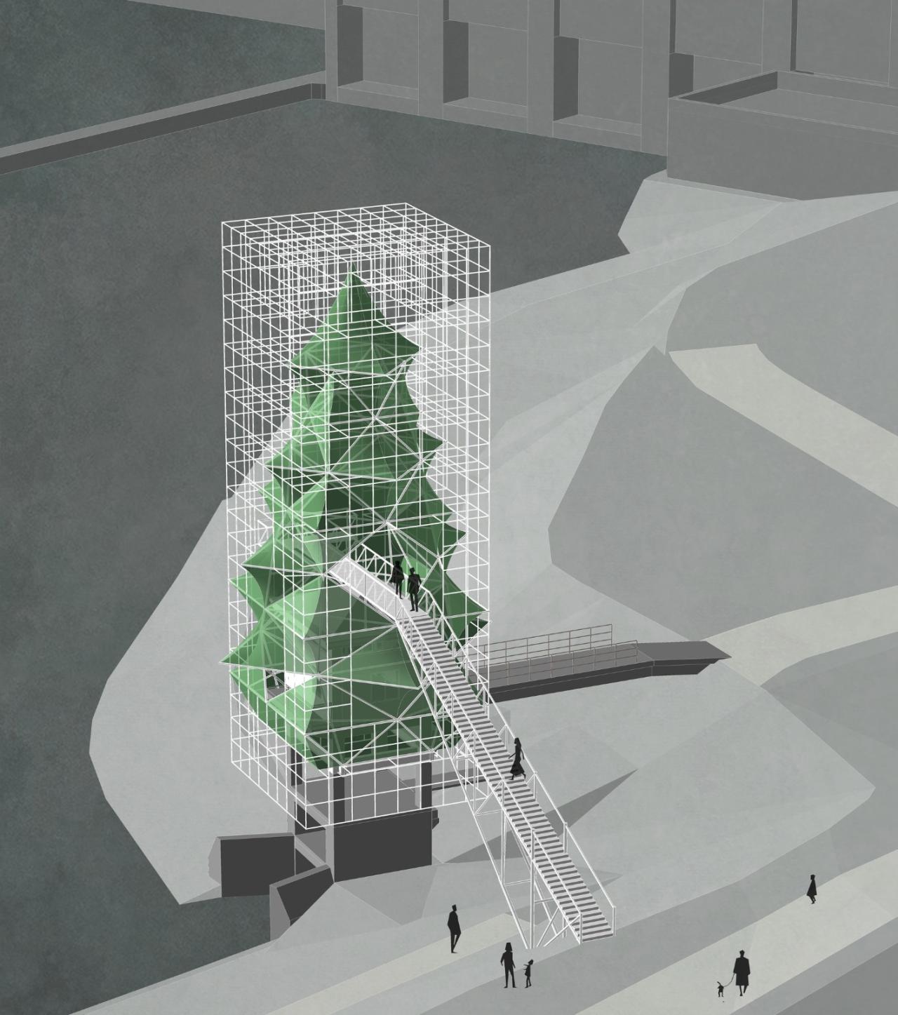 BIM建筑|人造树 / 有限设计工作室