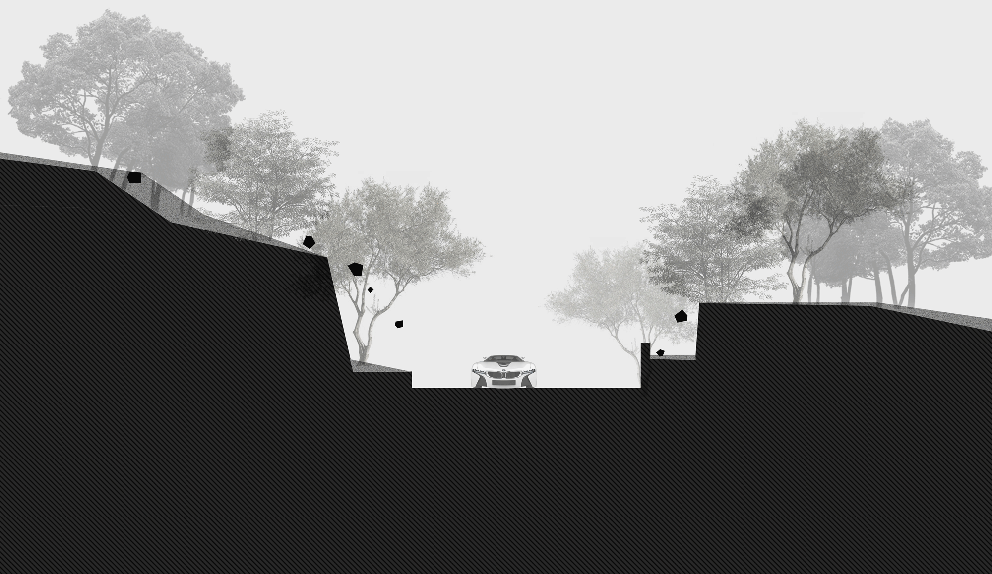 BIM建筑|上天入地：下岩贝穿云编木隧&腾云气象环 / 朱培栋-line+建筑事务所