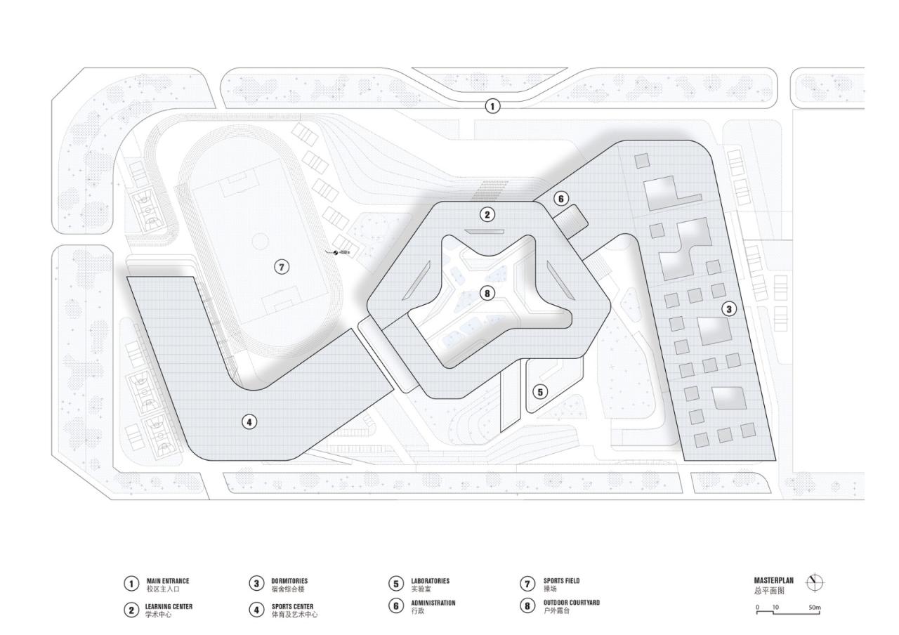 BIM建筑|北京大学附属中学海口学校 / Crossboundaries