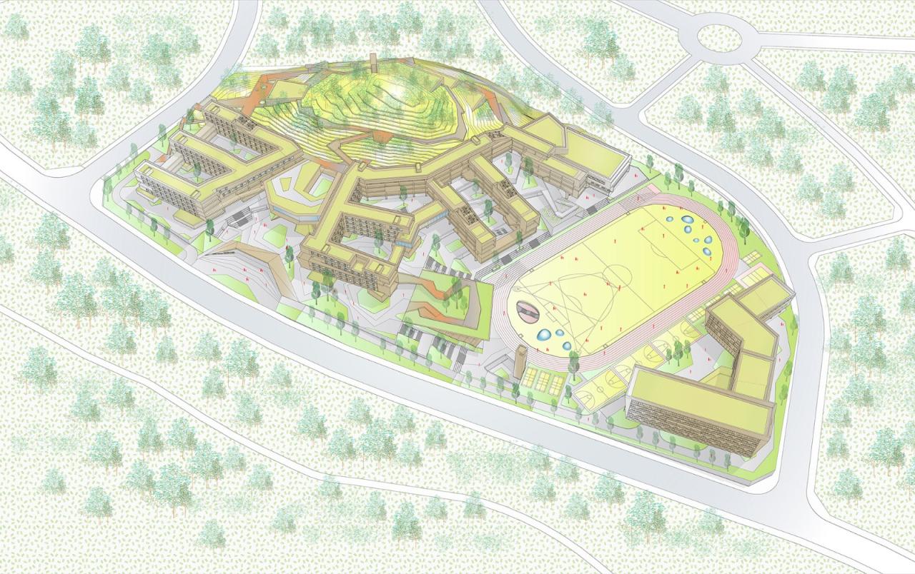 BIM建筑|三峡巴蜀中学：建筑与大地的和谐协奏 / 西筑设计作品