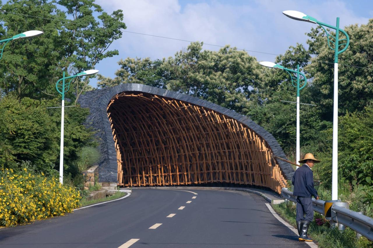 BIM建筑|上天入地：下岩贝穿云编木隧&腾云气象环 / 朱培栋-line+建筑事务所