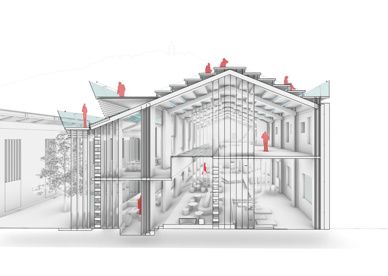 BIM建筑|大周画室及其周边区域改造 / SpActrum 谱观