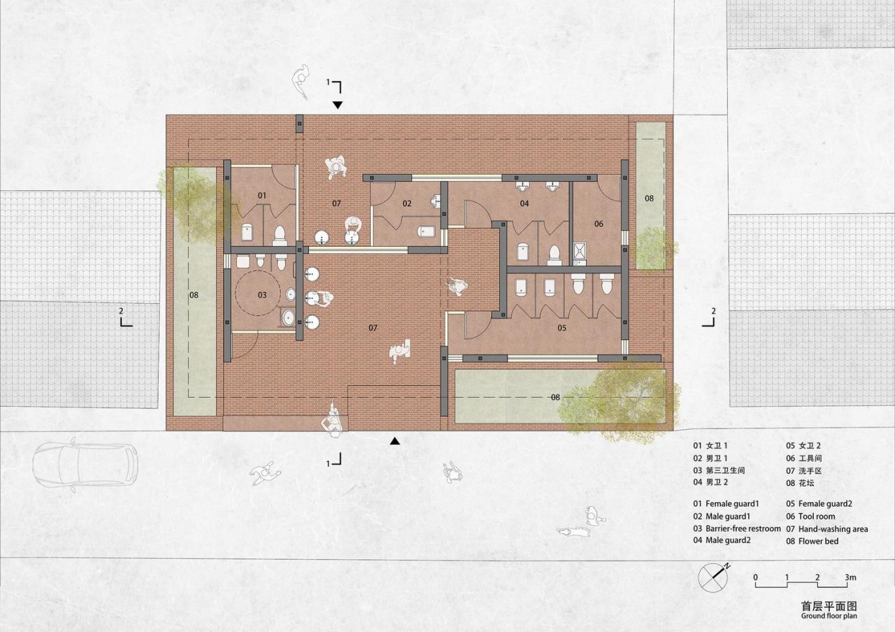 BIM建筑|留坝老街红砖公厕 / 尌林建筑设计事务所