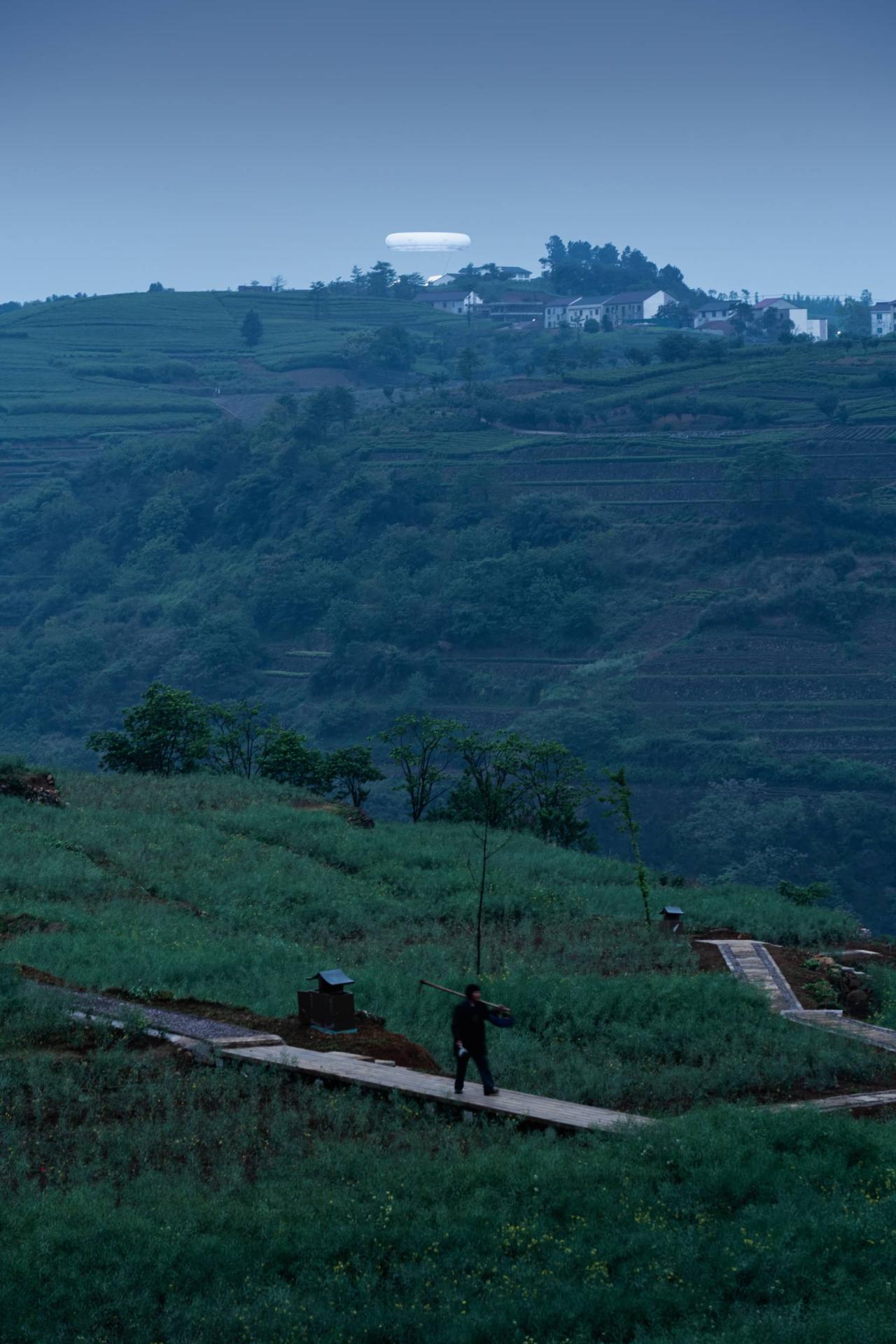 BIM建筑|上天入地：下岩贝穿云编木隧&腾云气象环 / 朱培栋-line+建筑事务所