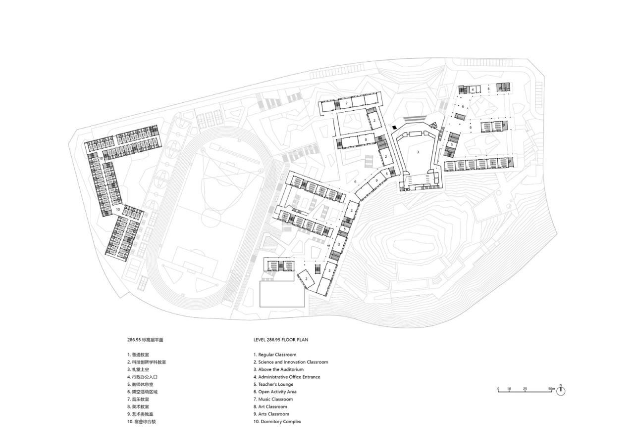 BIM建筑|三峡巴蜀中学：建筑与大地的和谐协奏 / 西筑设计作品