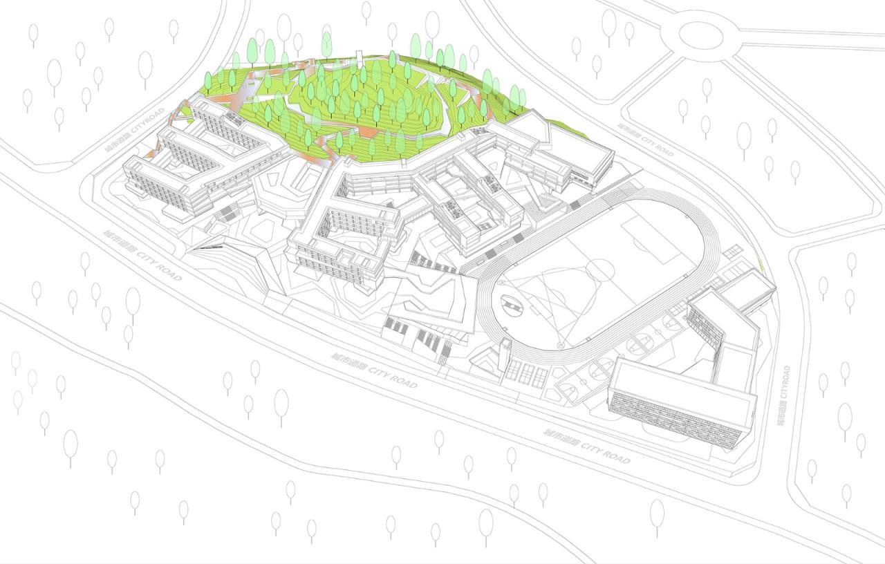 BIM建筑|三峡巴蜀中学：建筑与大地的和谐协奏 / 西筑设计作品