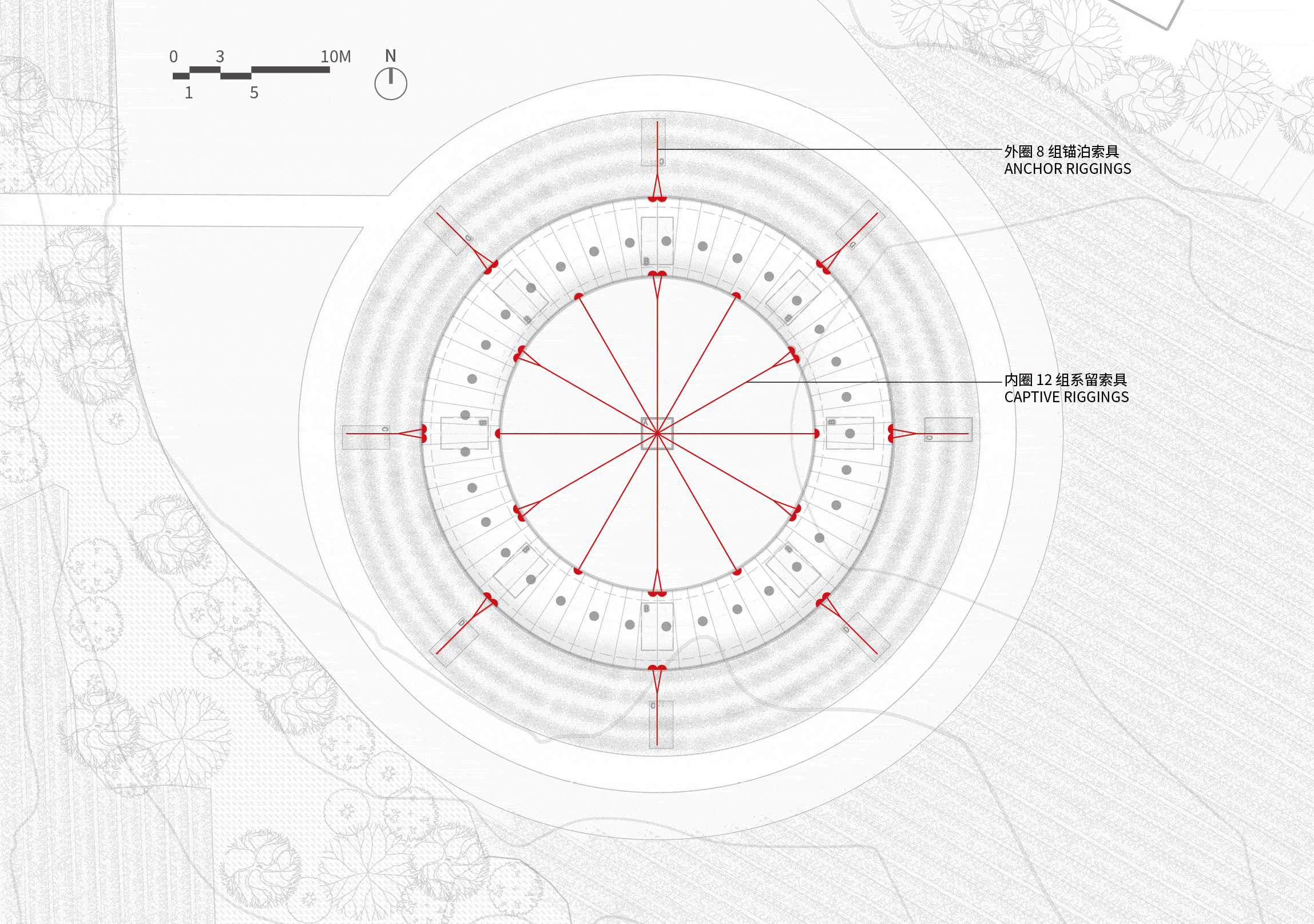 BIM建筑|上天入地：下岩贝穿云编木隧&腾云气象环 / 朱培栋-line+建筑事务所