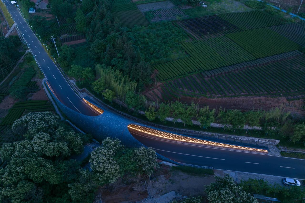 BIM建筑|上天入地：下岩贝穿云编木隧&腾云气象环 / 朱培栋-line+建筑事务所