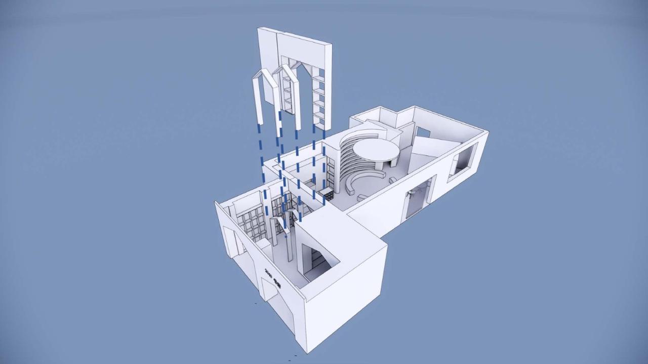 BIM建筑|2040书店 / 上海观介设计