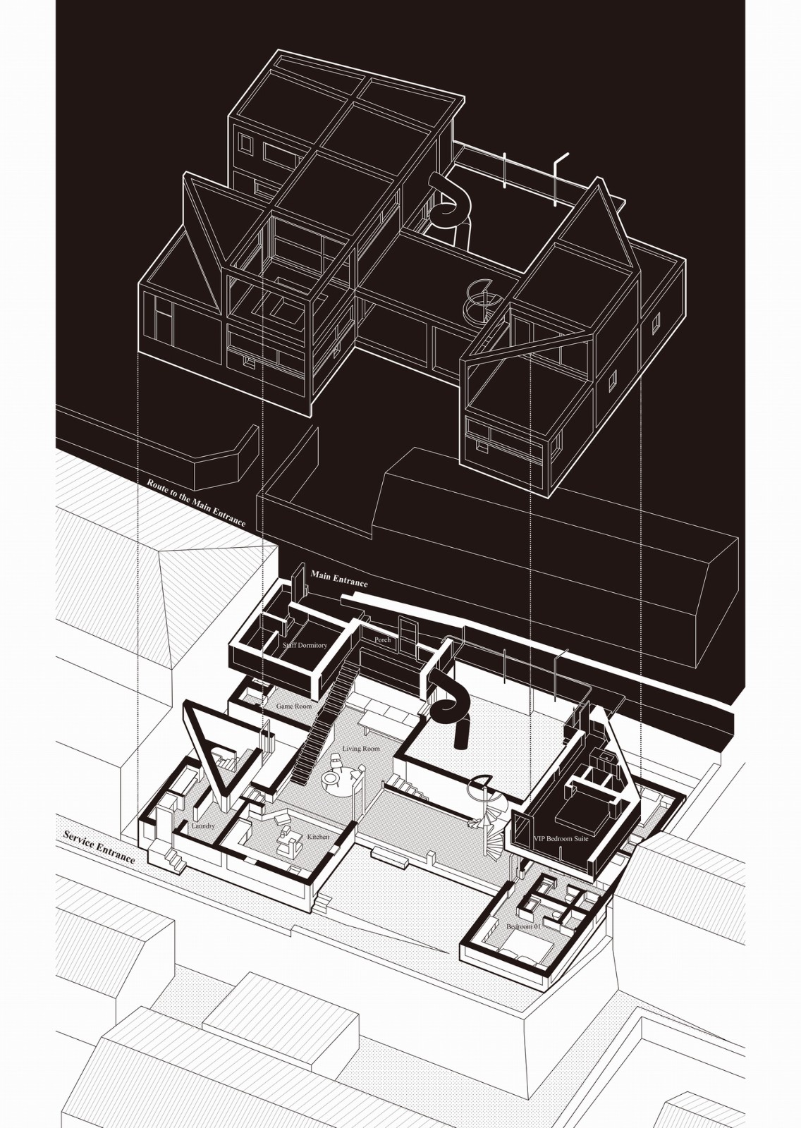 BIM建筑|废土乐园、虚张声势与巨大火锅 / 察社办公室