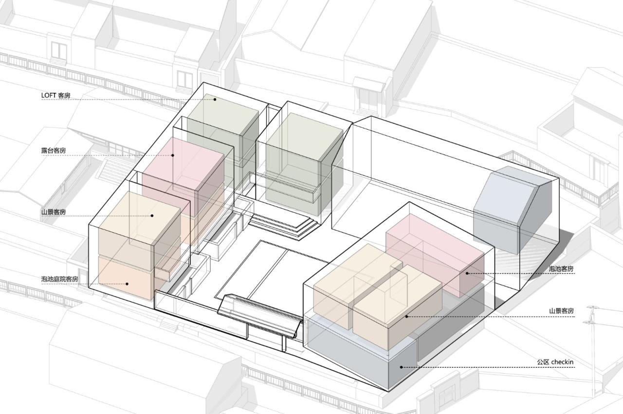 BIM建筑|伴山而居：后院•溜石港民宿 / GW空间设计