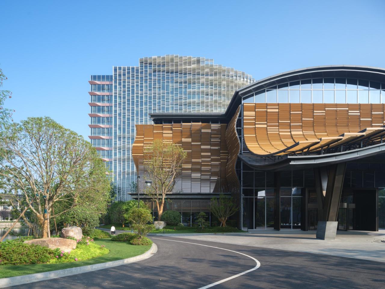 BIM建筑|乌镇堤上酒店外立面设计 / 上海直线建筑设计事务所