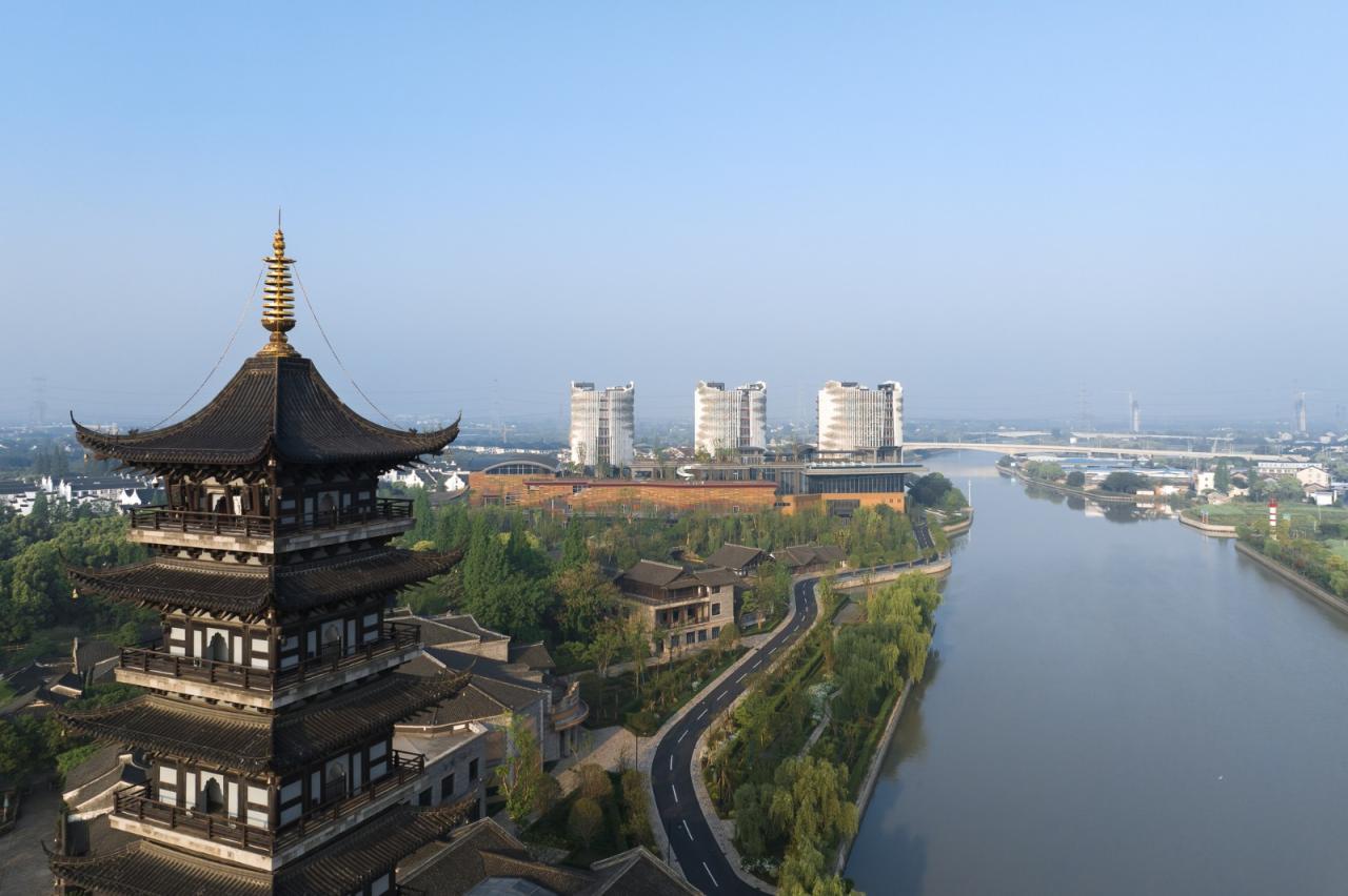 BIM建筑|乌镇堤上酒店外立面设计 / 上海直线建筑设计事务所