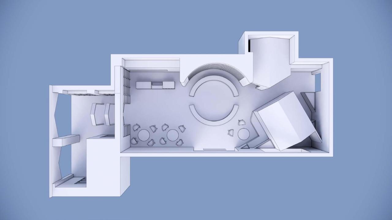 BIM建筑|2040书店 / 上海观介设计