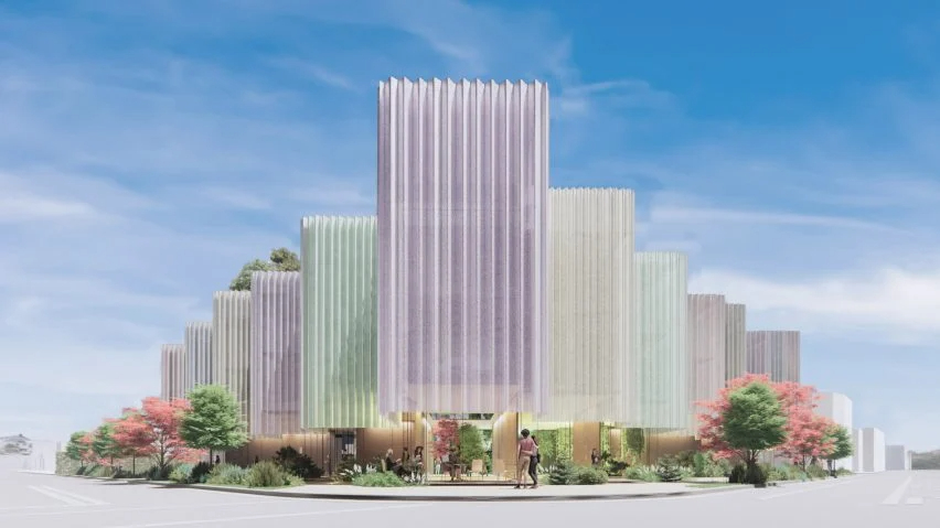 BIM建筑|隈研吾为迈阿密设计区揭幕彩色建筑