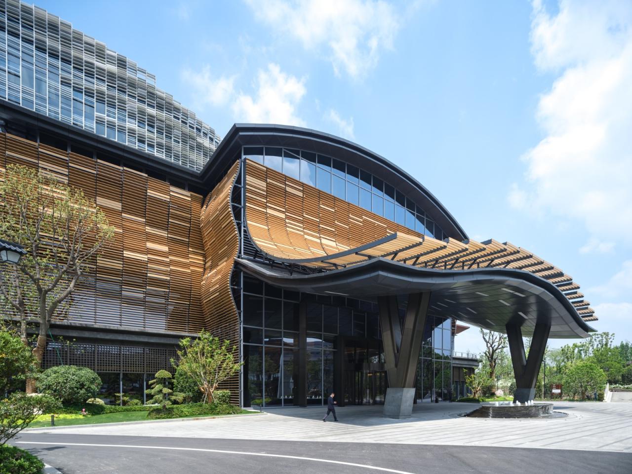 BIM建筑|乌镇堤上酒店外立面设计 / 上海直线建筑设计事务所