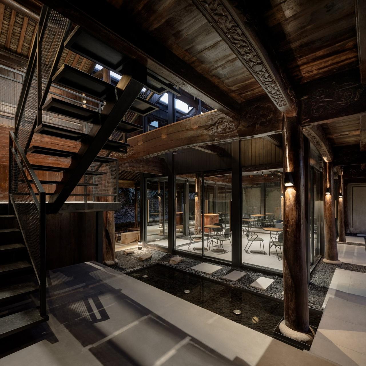 BIM建筑|山庾茶肆，修旧增新 / 奥室建筑