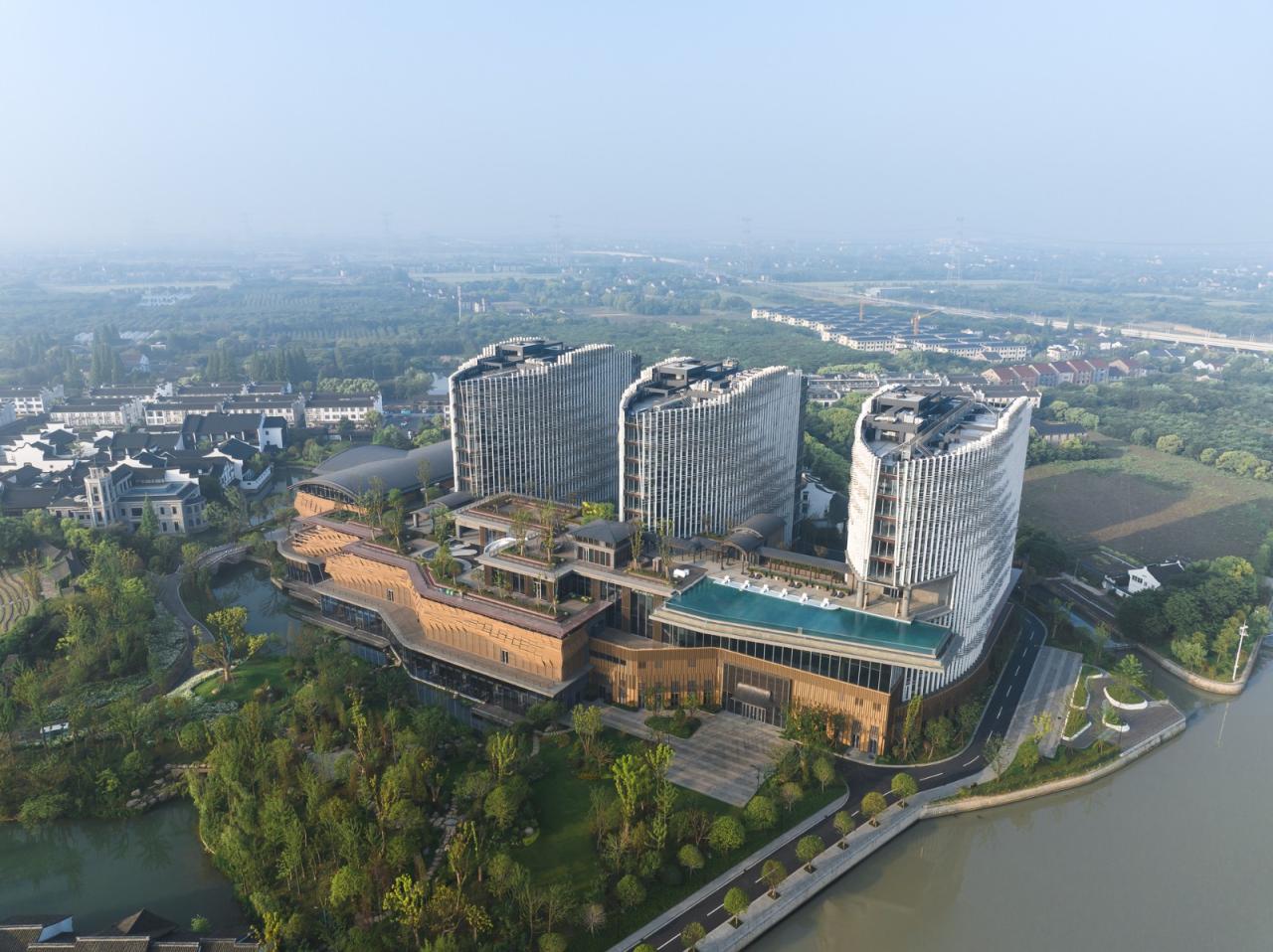 BIM建筑|乌镇堤上酒店外立面设计 / 上海直线建筑设计事务所