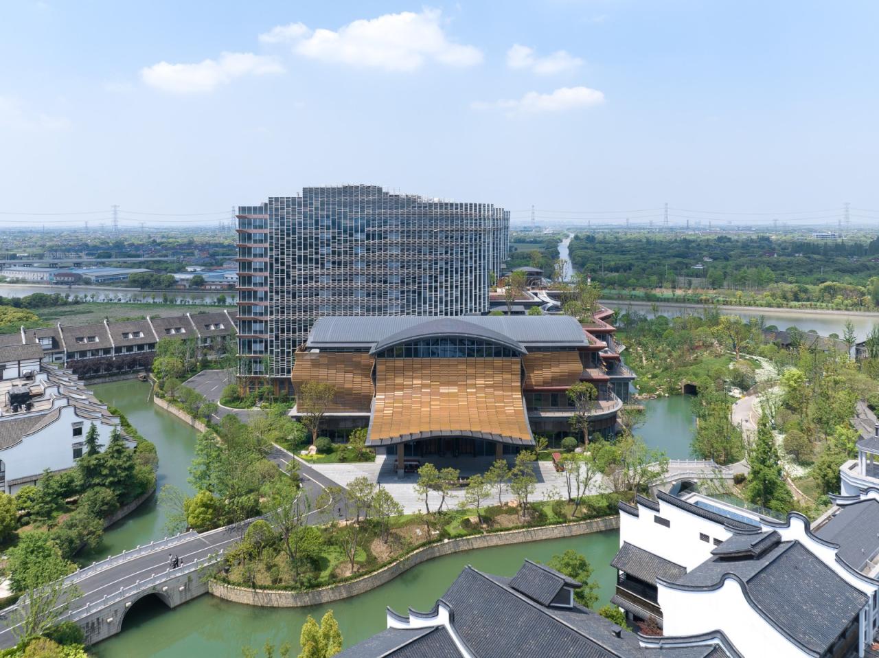 BIM建筑|乌镇堤上酒店外立面设计 / 上海直线建筑设计事务所