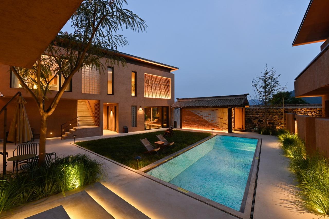 BIM建筑|伴山而居：后院•溜石港民宿 / GW空间设计