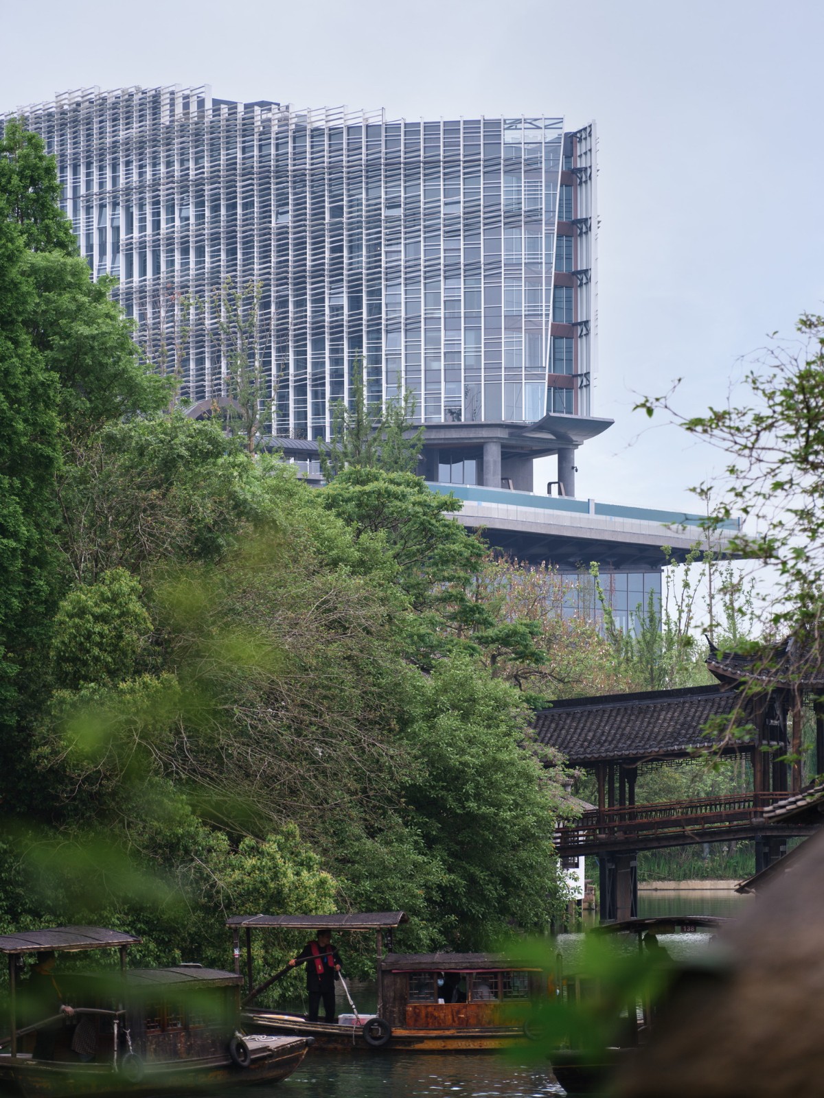 BIM建筑|乌镇堤上酒店外立面设计 / 上海直线建筑设计事务所