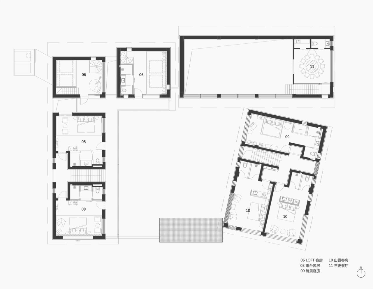 BIM建筑|伴山而居：后院•溜石港民宿 / GW空间设计