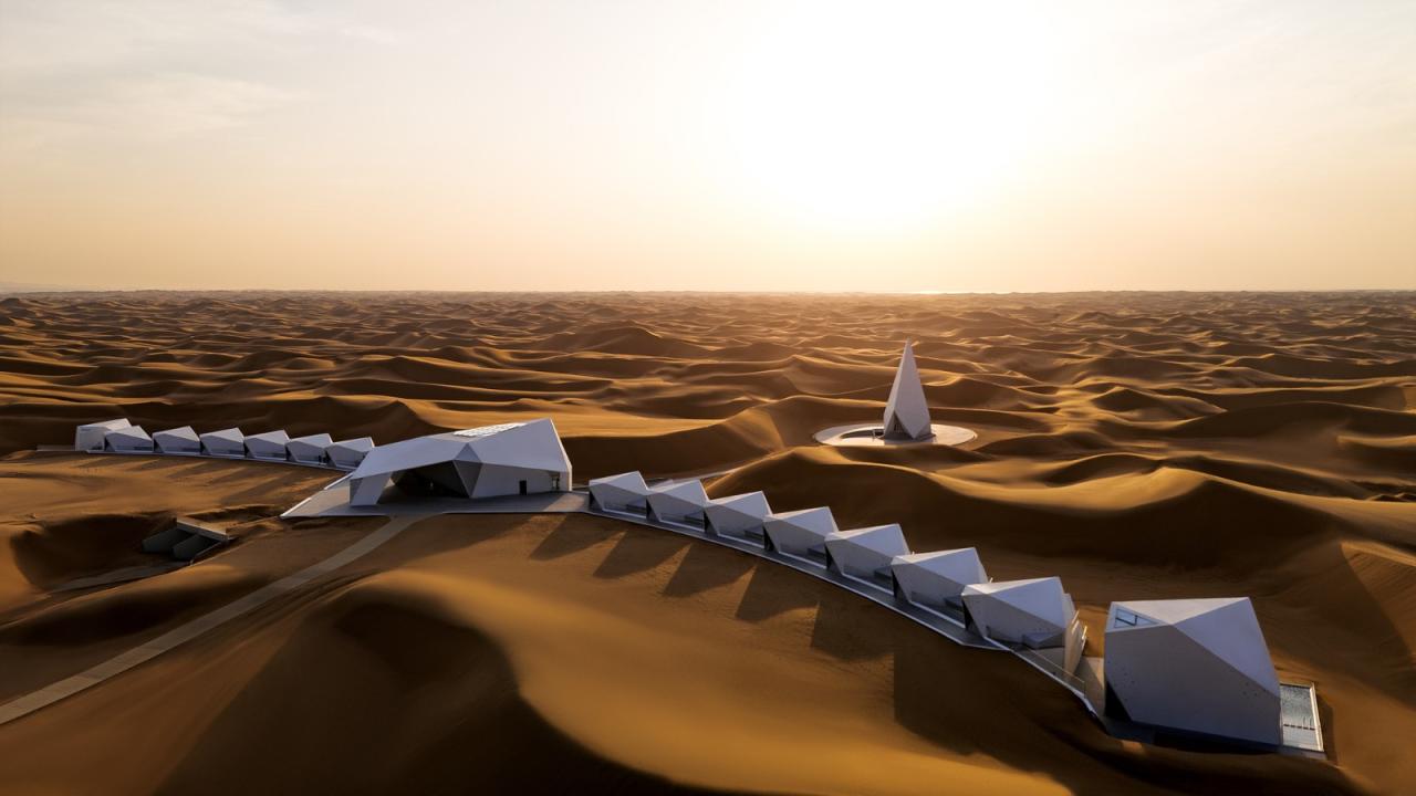 BIM建筑|中卫沙漠钻石酒店 / 水石设计-米川工作室