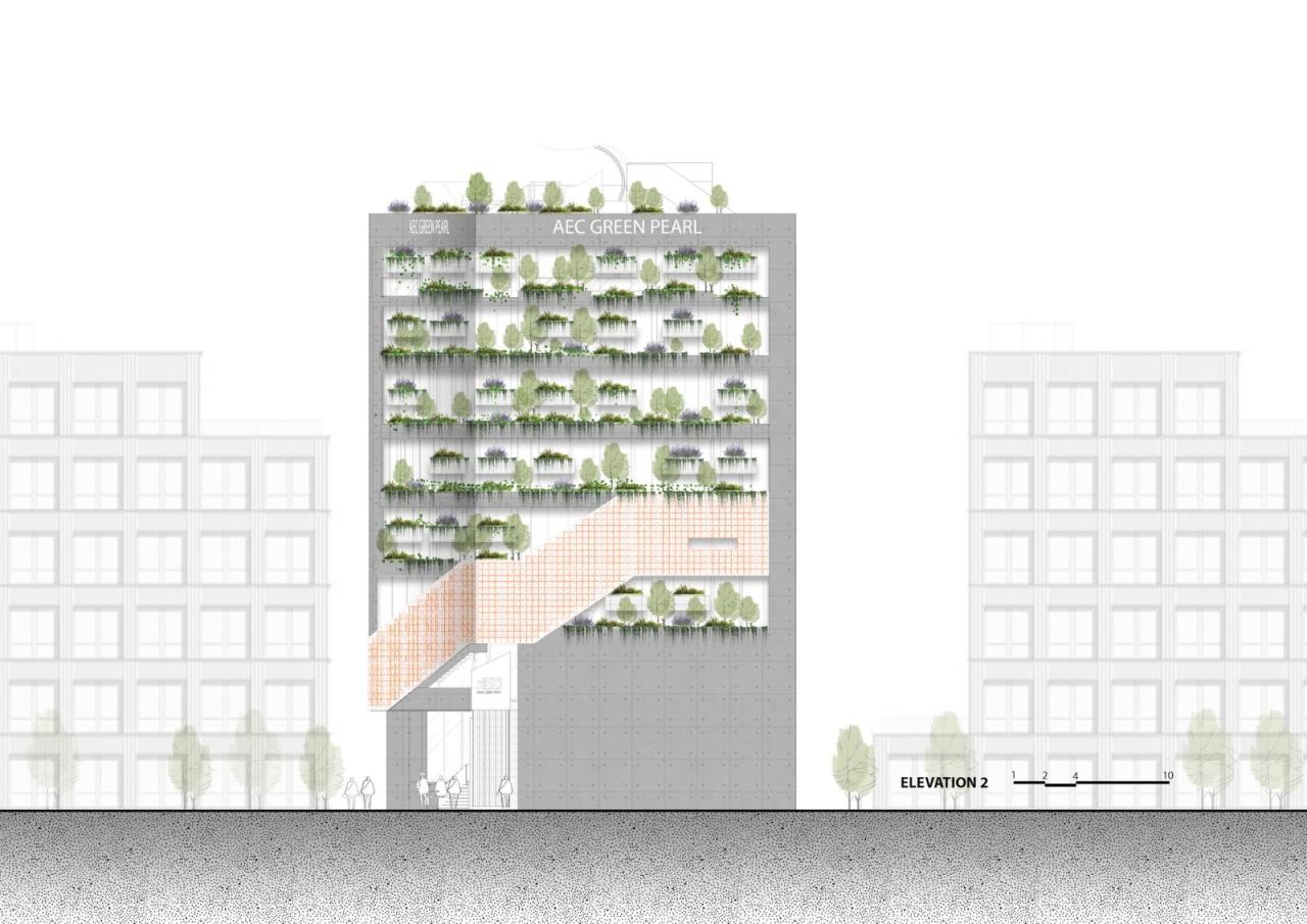 BIM建筑|AEC 4B 外语教育中心 / Ho Khue Architects