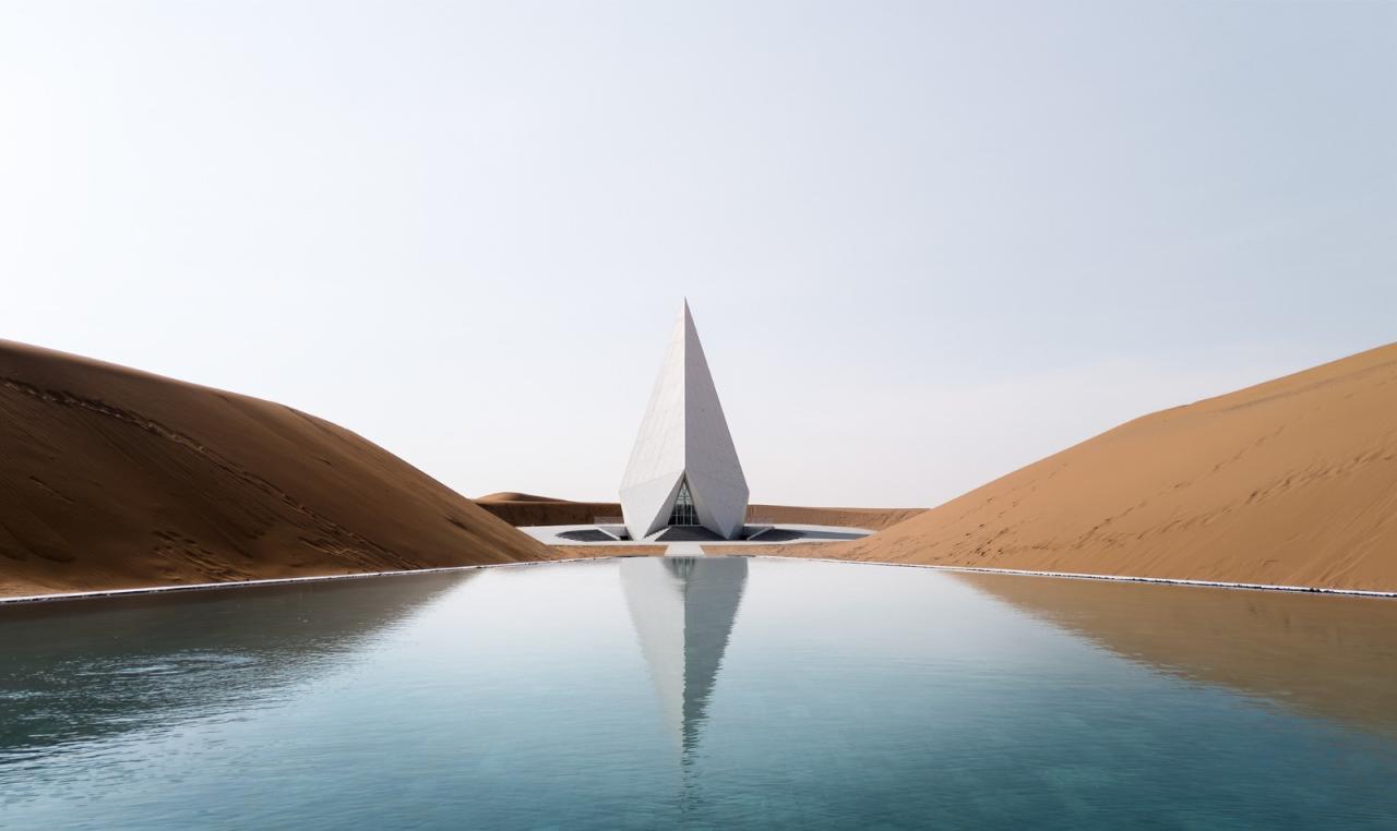 BIM建筑|中卫沙漠钻石酒店 / 水石设计-米川工作室