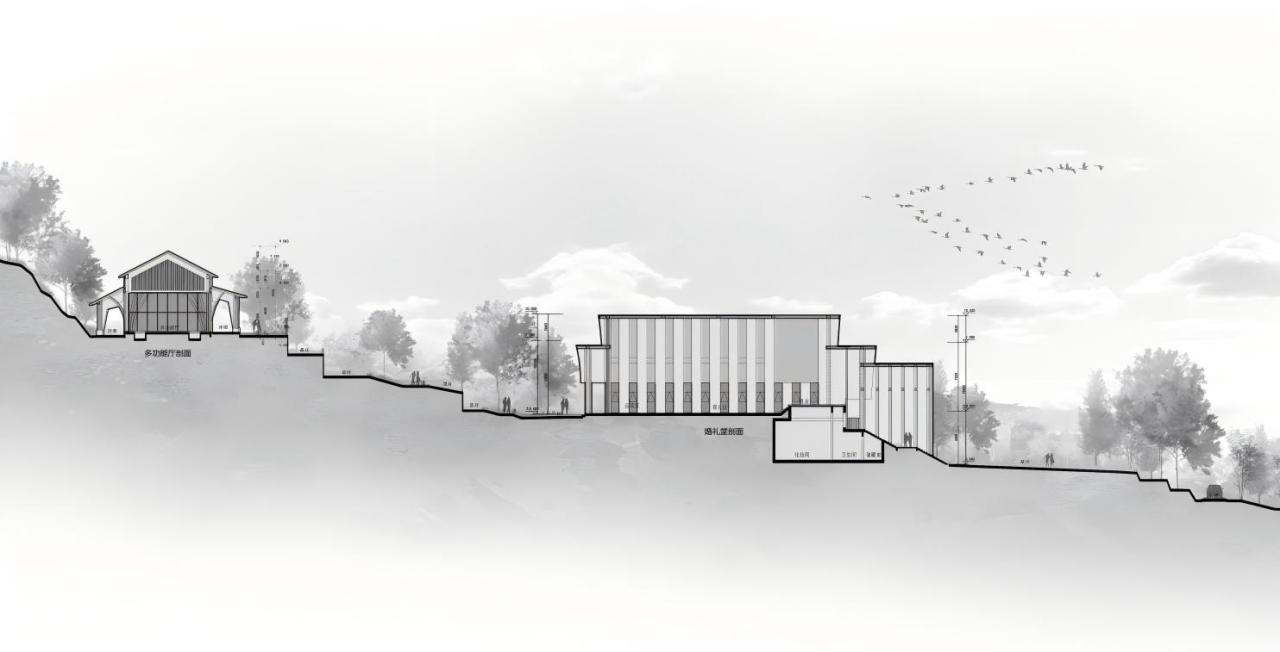 BIM建筑|枕山栖谷，虎凹慢时光：庐江县柯坦镇虎凹欢乐茶谷 / 中铁合肥建筑市政工程设计研究院有限公司