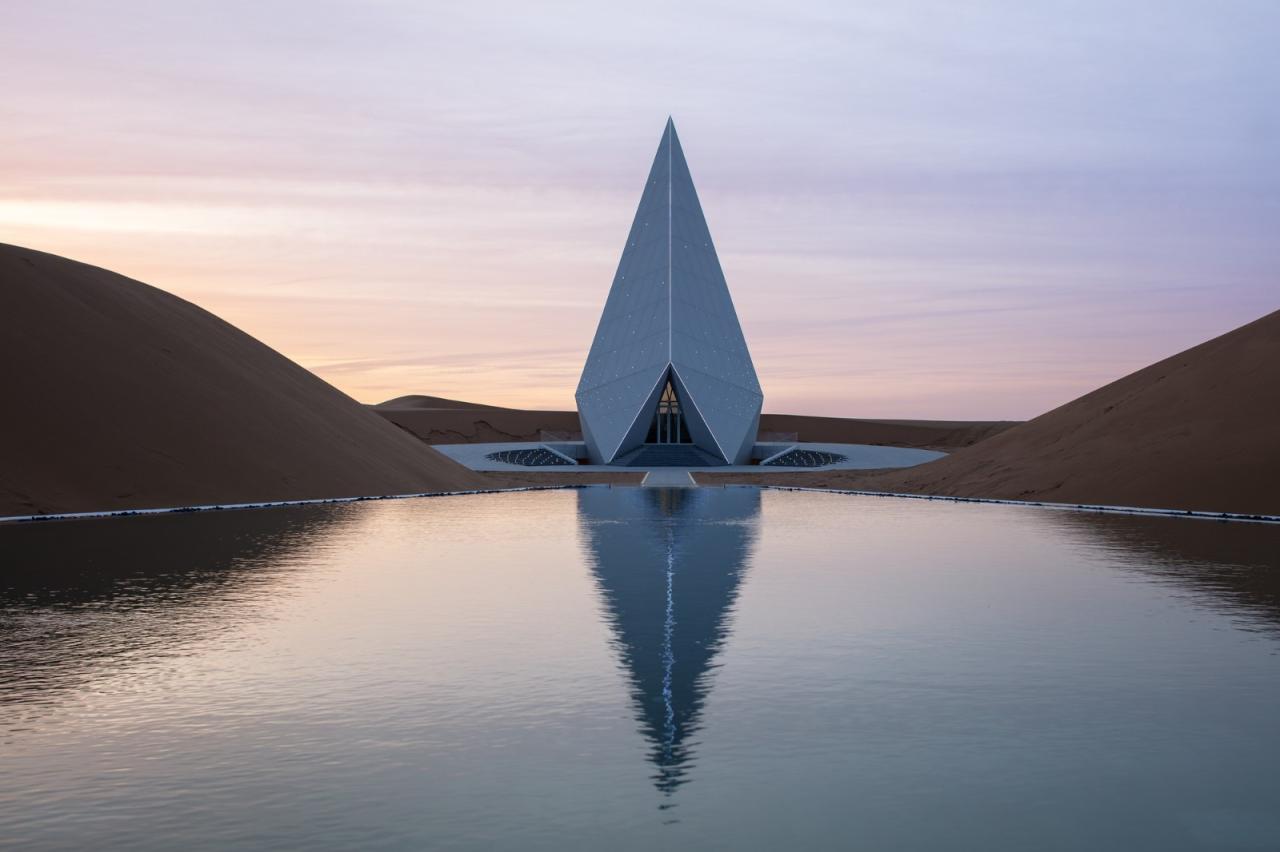 BIM建筑|中卫沙漠钻石酒店 / 水石设计-米川工作室