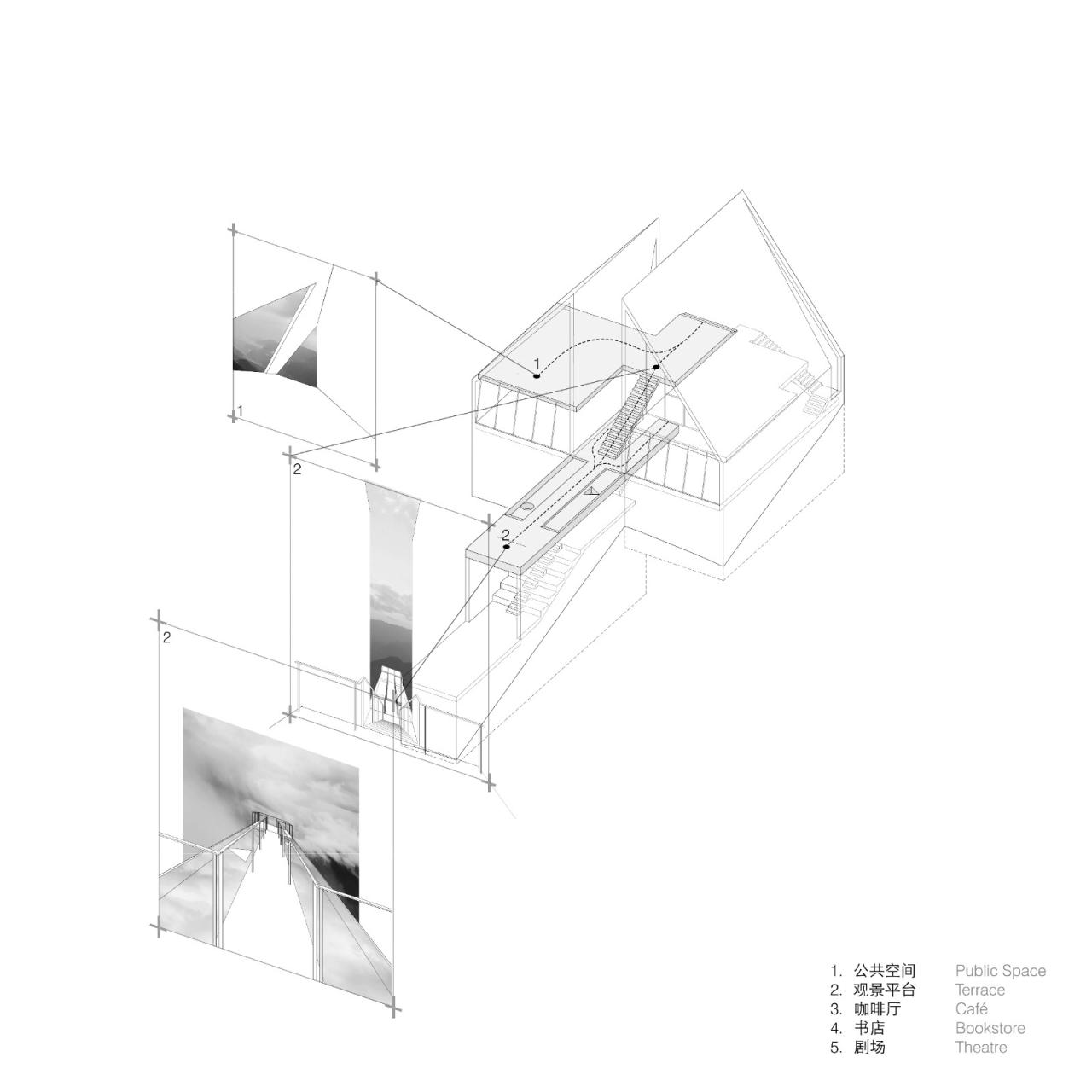 BIM建筑|怒江大峡谷先锋书店 / 迹·建筑事务所 (TAO)