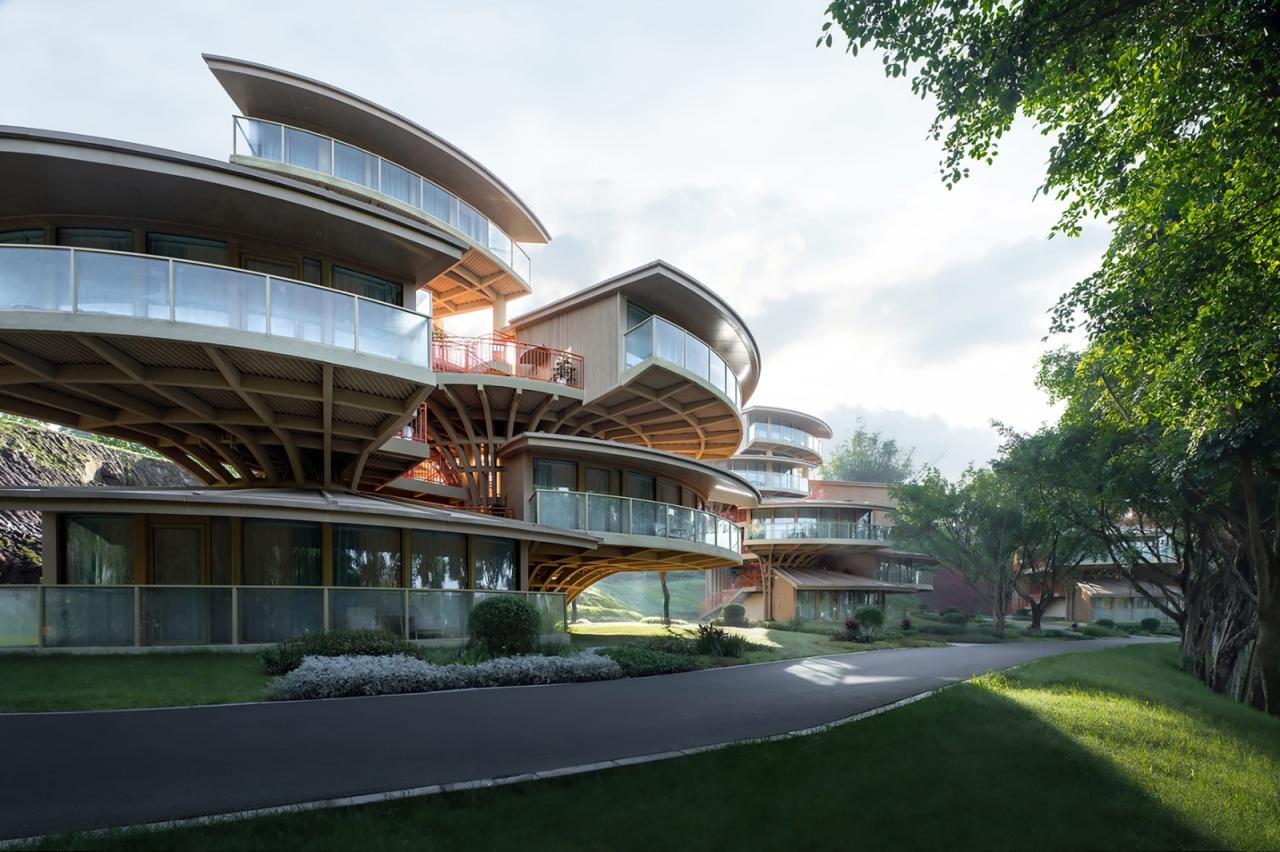 BIM建筑|树叶的结构：南溪欢乐田园野趣酒店树屋设计 / 王晖建筑工作室