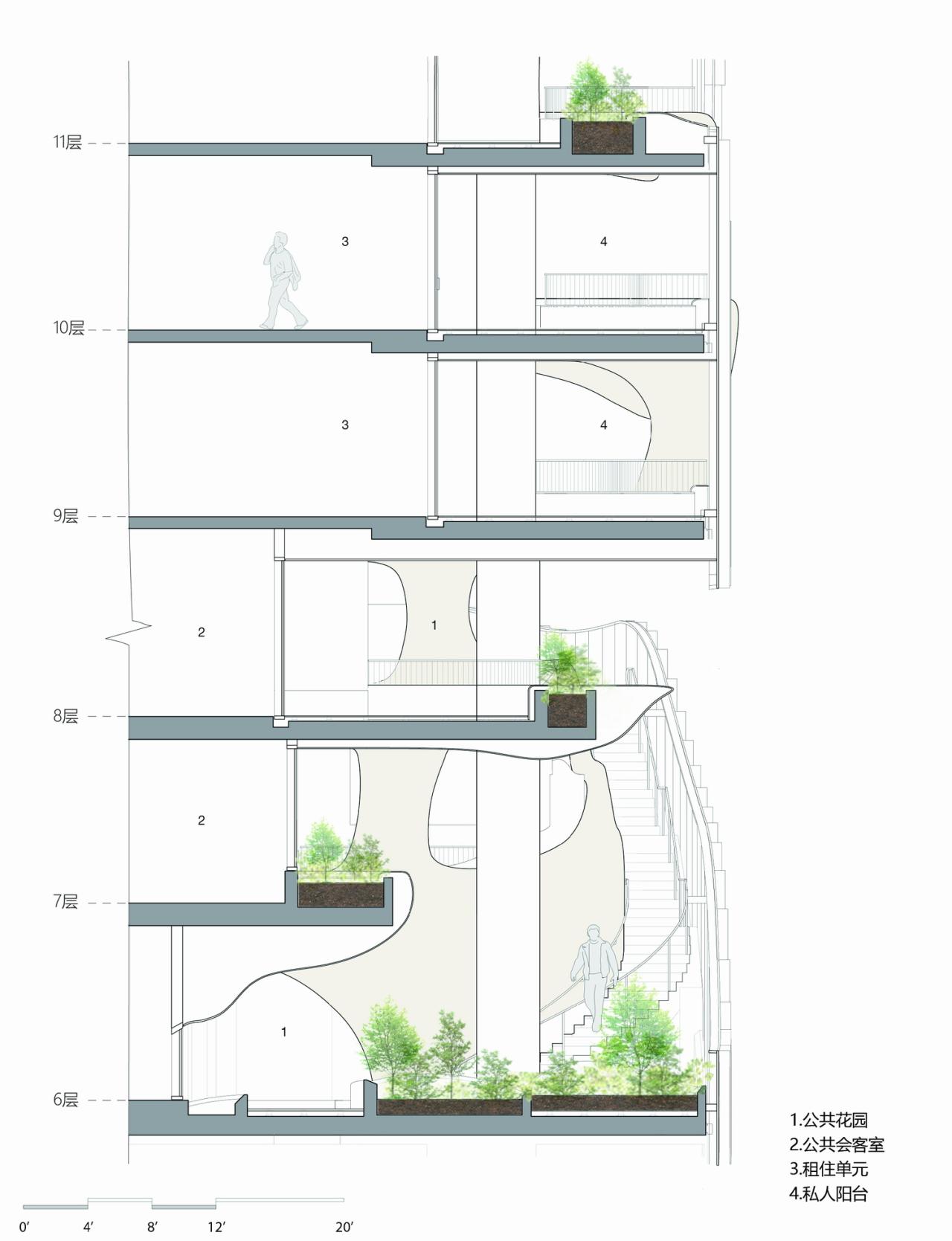 BIM建筑|“垂直峡谷”: 美国丹佛住宅建成 / MAD
