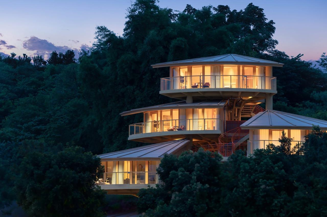 BIM建筑|树叶的结构：南溪欢乐田园野趣酒店树屋设计 / 王晖建筑工作室