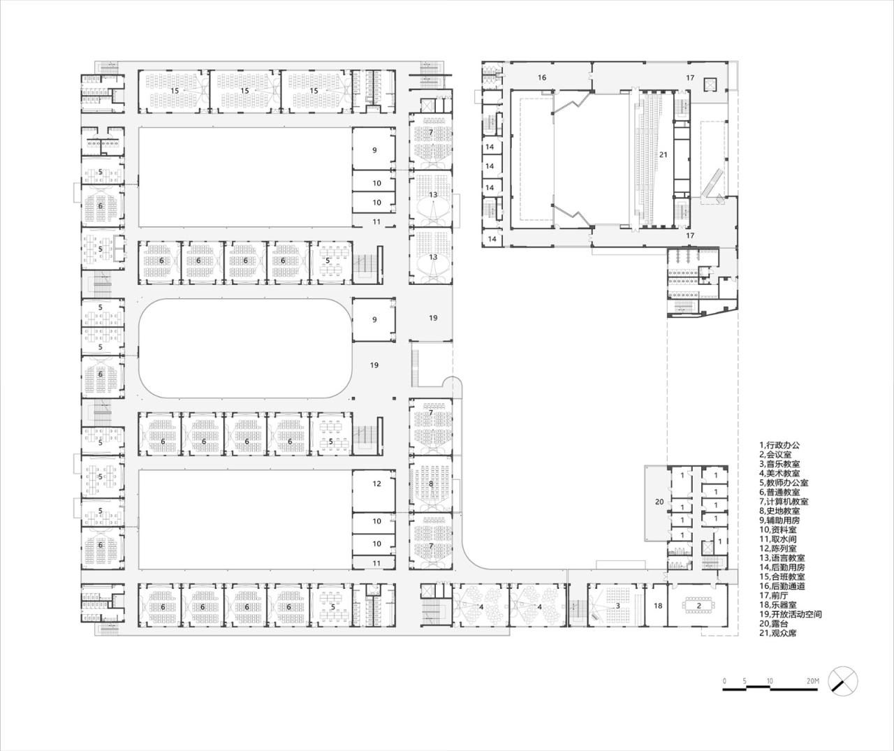 BIM建筑|南山五福堂高级中学 / 小写建筑