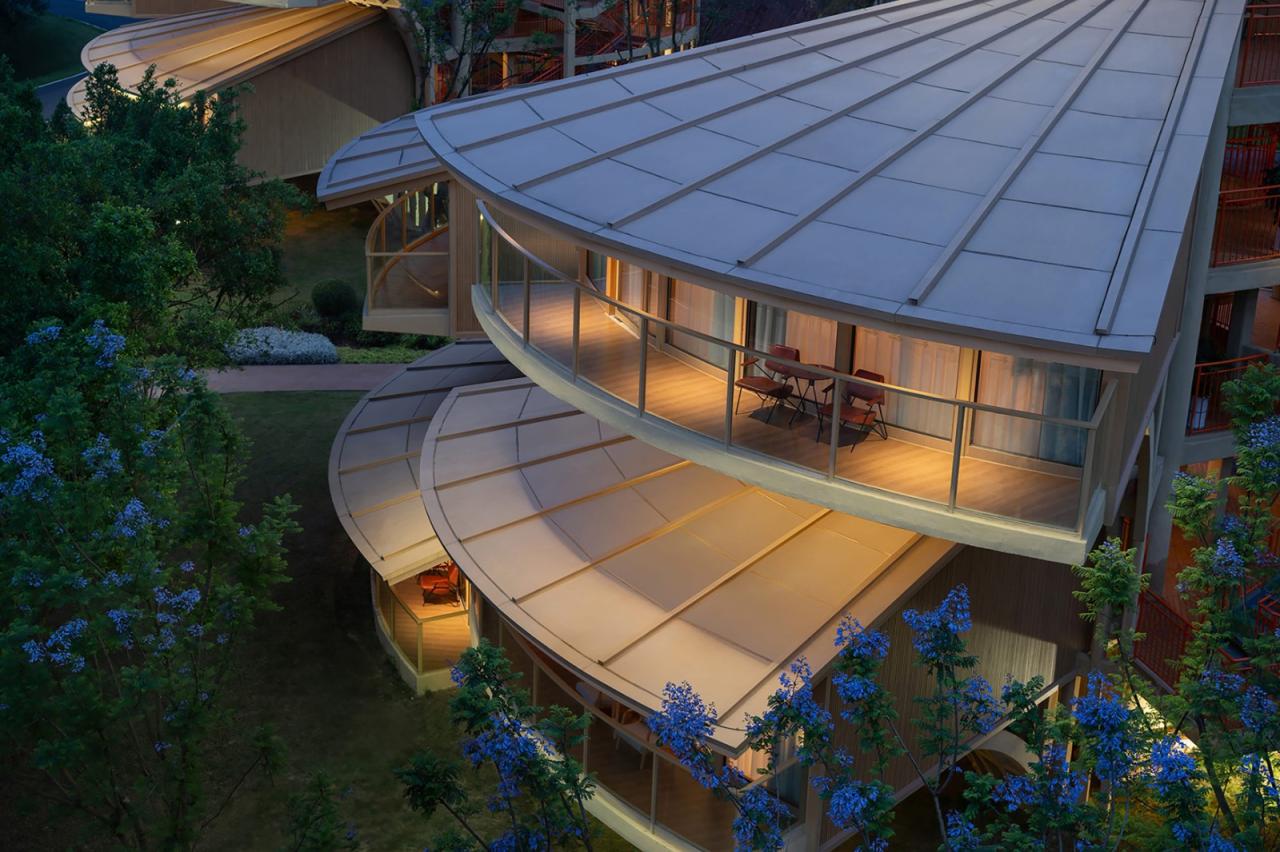 BIM建筑|树叶的结构：南溪欢乐田园野趣酒店树屋设计 / 王晖建筑工作室