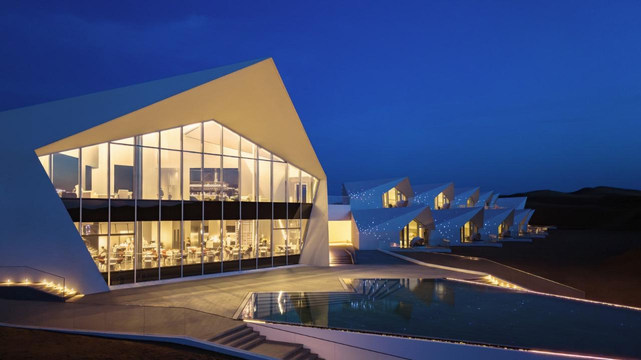 BIM建筑|中卫沙漠钻石酒店 / 水石设计-米川工作室