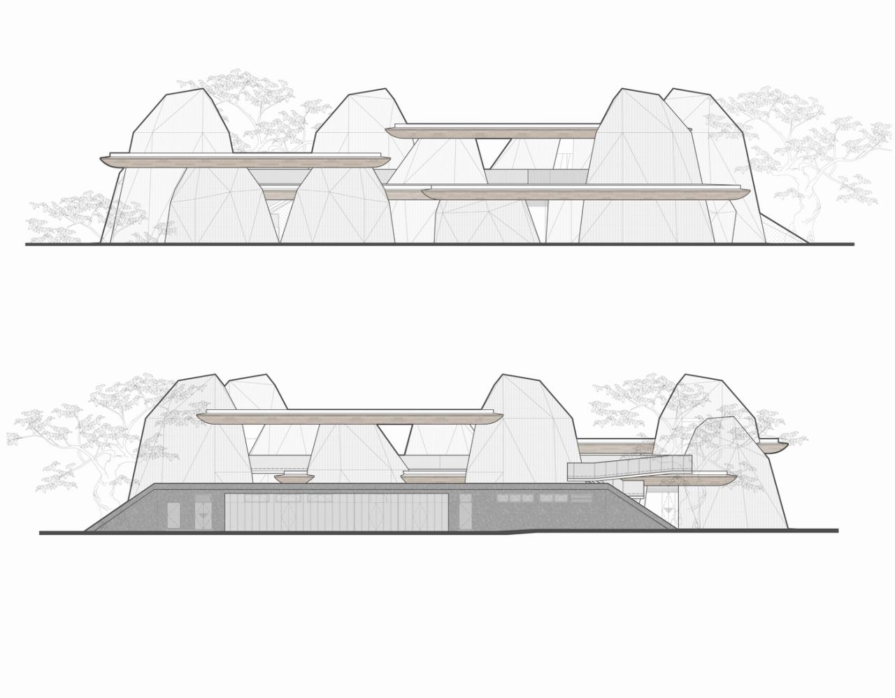 BIM建筑|相遇在山间：下岩贝景区云峰十二重 / 朱培栋-line+建筑事务所