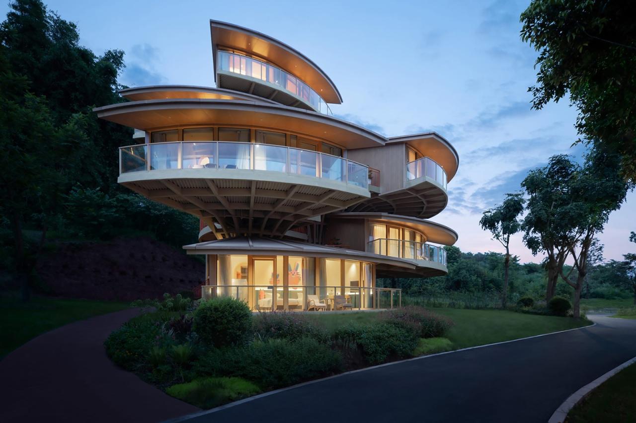 BIM建筑|树叶的结构：南溪欢乐田园野趣酒店树屋设计 / 王晖建筑工作室