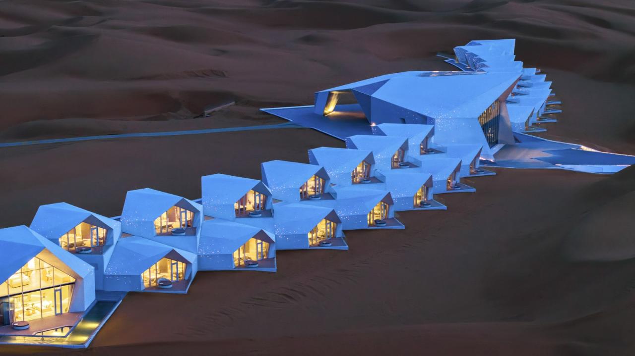 BIM建筑|中卫沙漠钻石酒店 / 水石设计-米川工作室