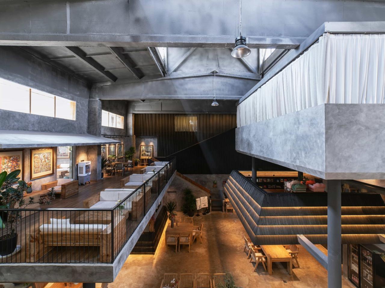 BIM建筑|接梯空间：旧厂房，新书咖 / 素造建筑