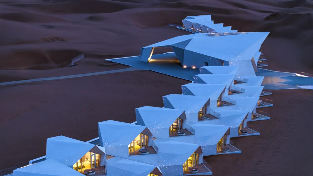 BIM建筑|中卫沙漠钻石酒店 / 水石设计-米川工作室