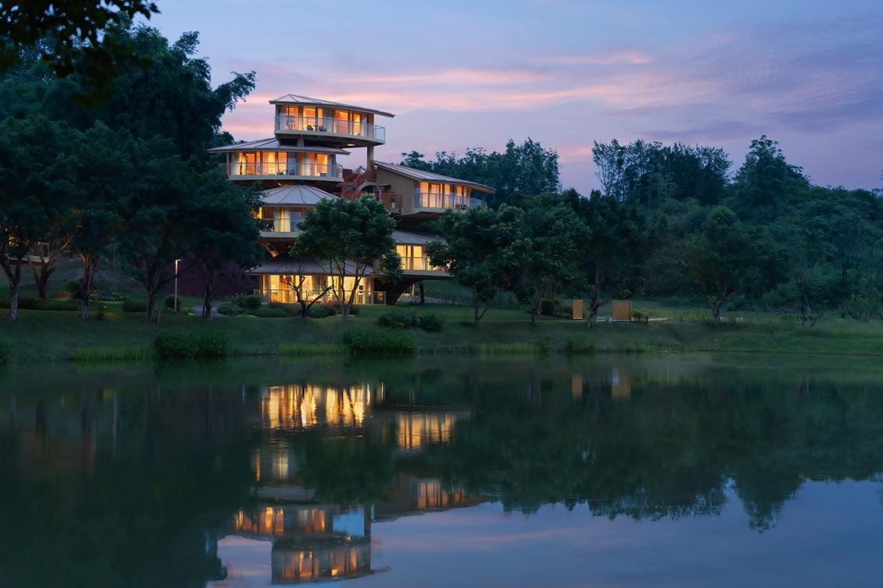 BIM建筑|树叶的结构：南溪欢乐田园野趣酒店树屋设计 / 王晖建筑工作室