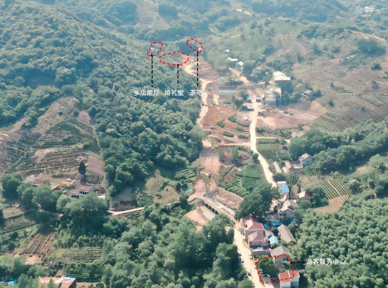 BIM建筑|枕山栖谷，虎凹慢时光：庐江县柯坦镇虎凹欢乐茶谷 / 中铁合肥建筑市政工程设计研究院有限公司