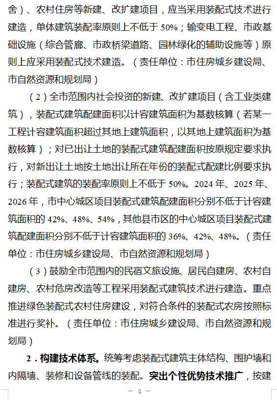 装配式政策|湖南|益阳市装配式建筑发展提升三年行动实施方案（2024－2026年）