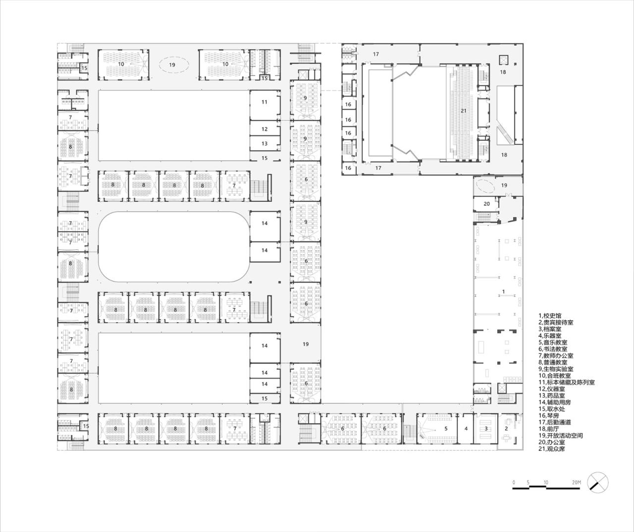 BIM建筑|南山五福堂高级中学 / 小写建筑